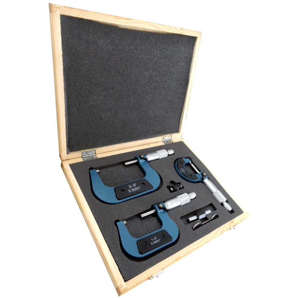 Micrometer 3pc Set 0 To 3" - TM-15530 - ToolUSA