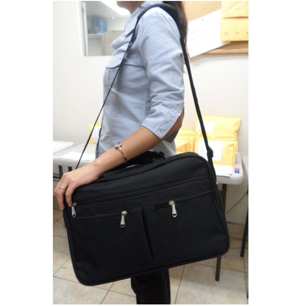 Multi-Purpose Heavy Duty Black Canvas Tote Bag - AB-90058 - ToolUSA