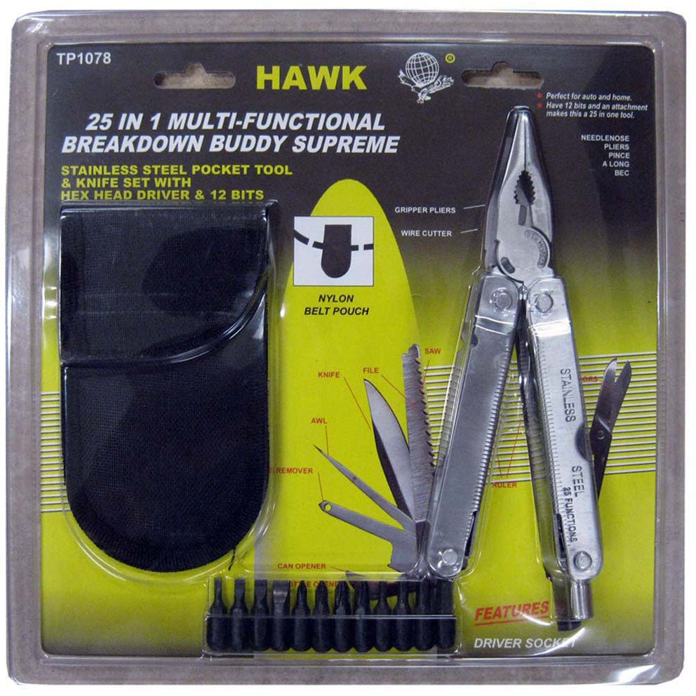 Multi-Tool Plier with 12 Piece Screwdriver Bits - TP-01078 - ToolUSA