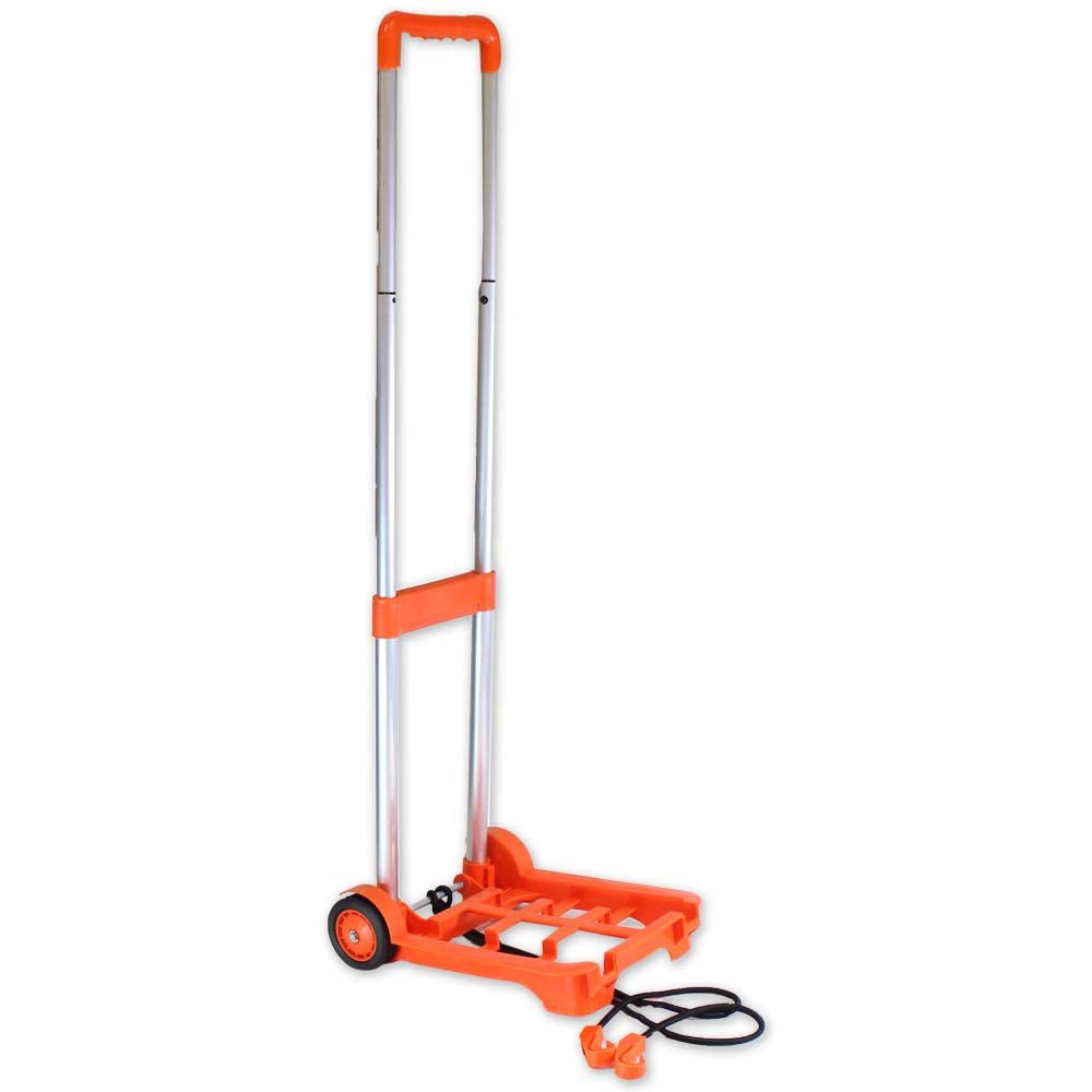 Plastic and Aluminum Foldable Luggage Cart Dolly with Elastic Freight Band - CART-LUG-PP - ToolUSA