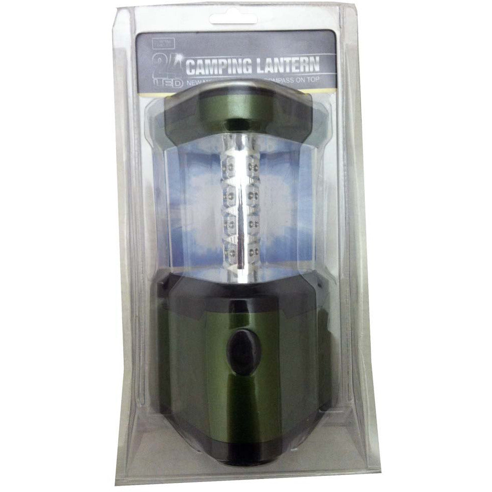 Portable 24 Led Super Bright Camping Lantern With Compass - LKCO-6283 - ToolUSA