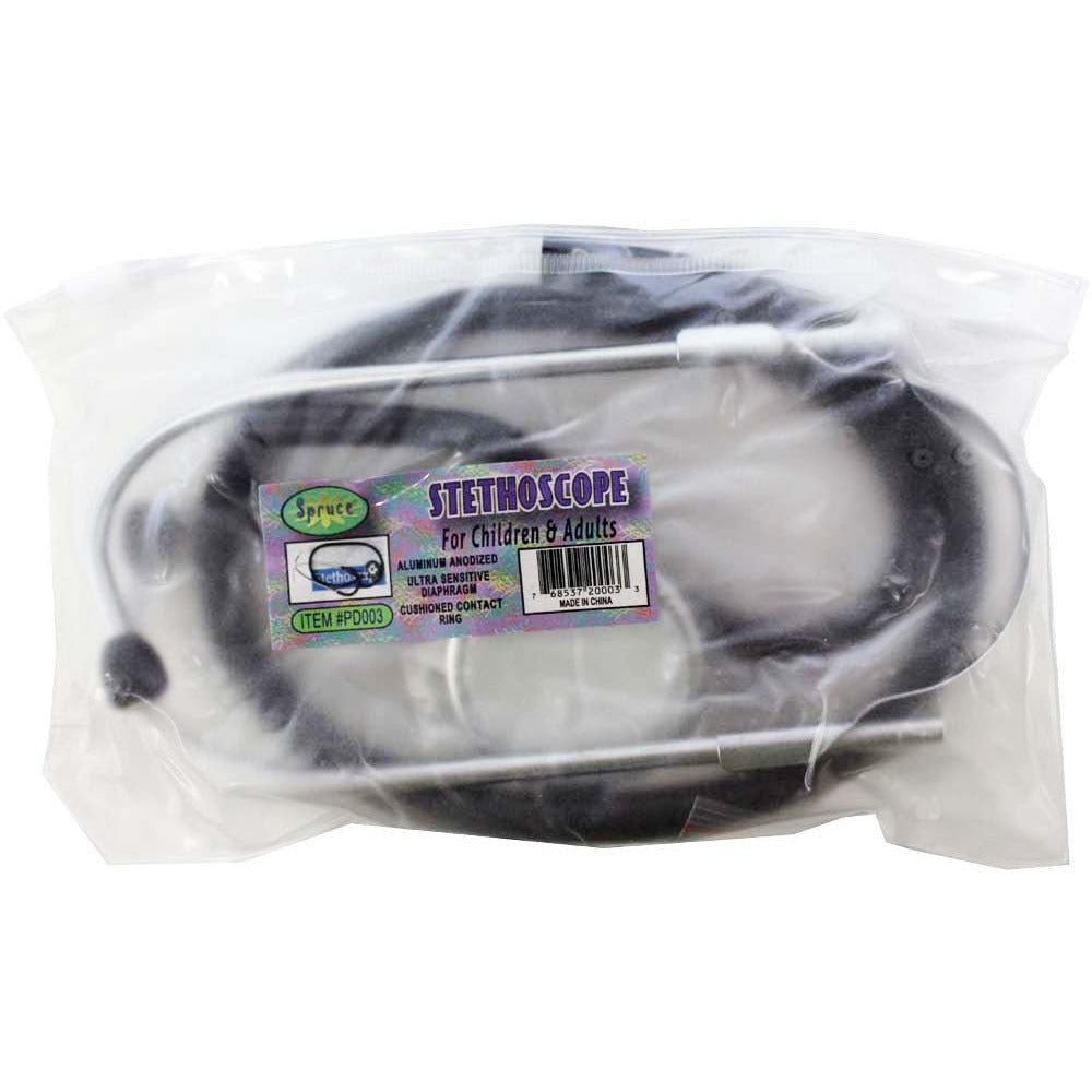 Professional Quality Dual Headed Stethoscope - PVC Zippered Storage Pouch Included - H-20003 - ToolUSA