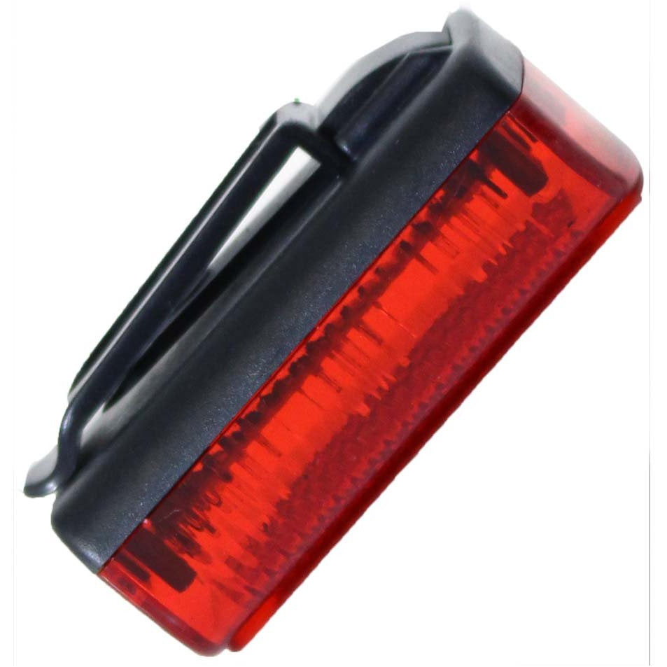 Red Bicycle Clip-on Tail Light - 3 Red LED Lights Inside - 2.5" x 2" (Pack of: 2) - FL-00248-Z02 - ToolUSA