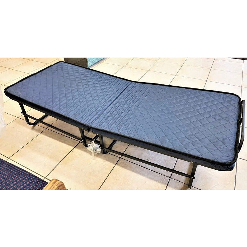 Rollaway Portable Bed, 72" X 30" With Thick Navy Blue Mattress - 40lbs - CAM-94185 - ToolUSA