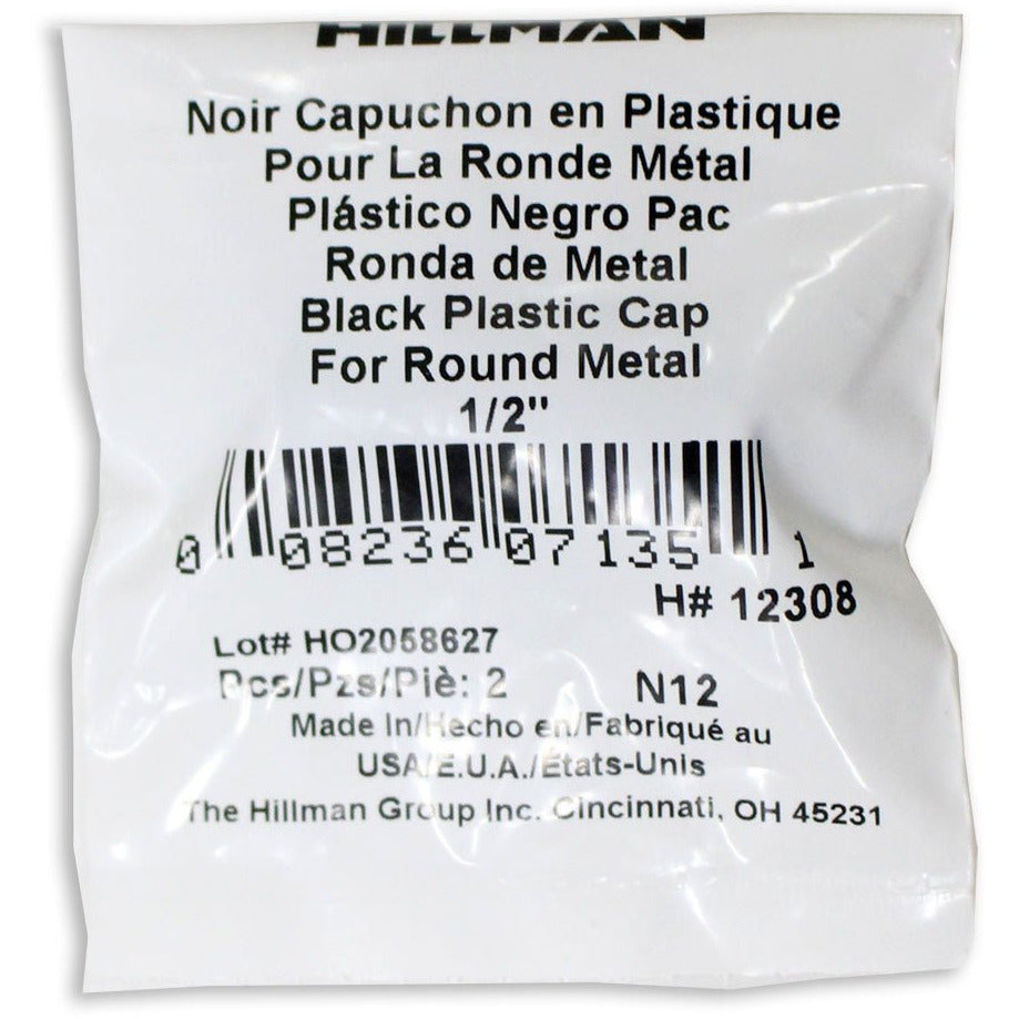 Round Plastic Caps for Metal Legs - 0.5 Inch Diameter (Pack of: 4) - HI-44520-Z04 - ToolUSA