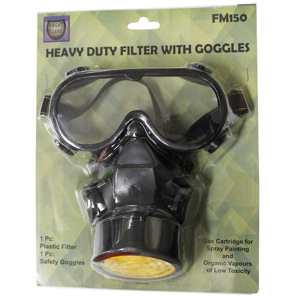 SAFETY-GOGGLE RESPIRATOR-FILTER 2-PIECE SET FOR NON TOXIC USE - SF-00152 - ToolUSA