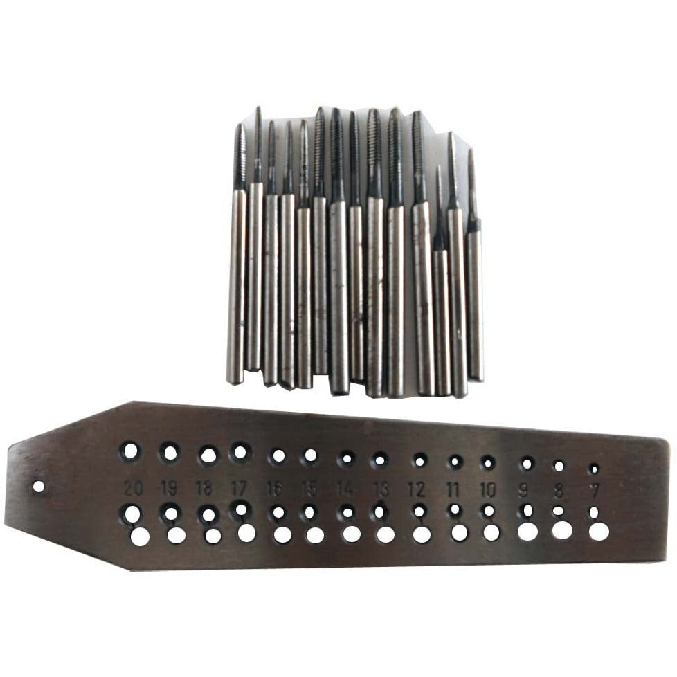 Screwplate Die Set With 14 Taps Sizes 0.7 to 2mm - TJ01-02380 - ToolUSA