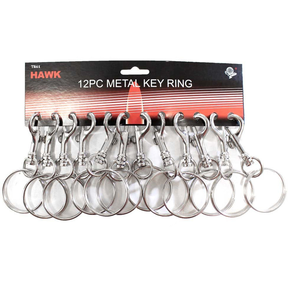 Set Of 12 Pieces Swivel Key Rings-5/8 Inch Swivel Hook-1 Inch Diameter Rings - TR-00061 - ToolUSA