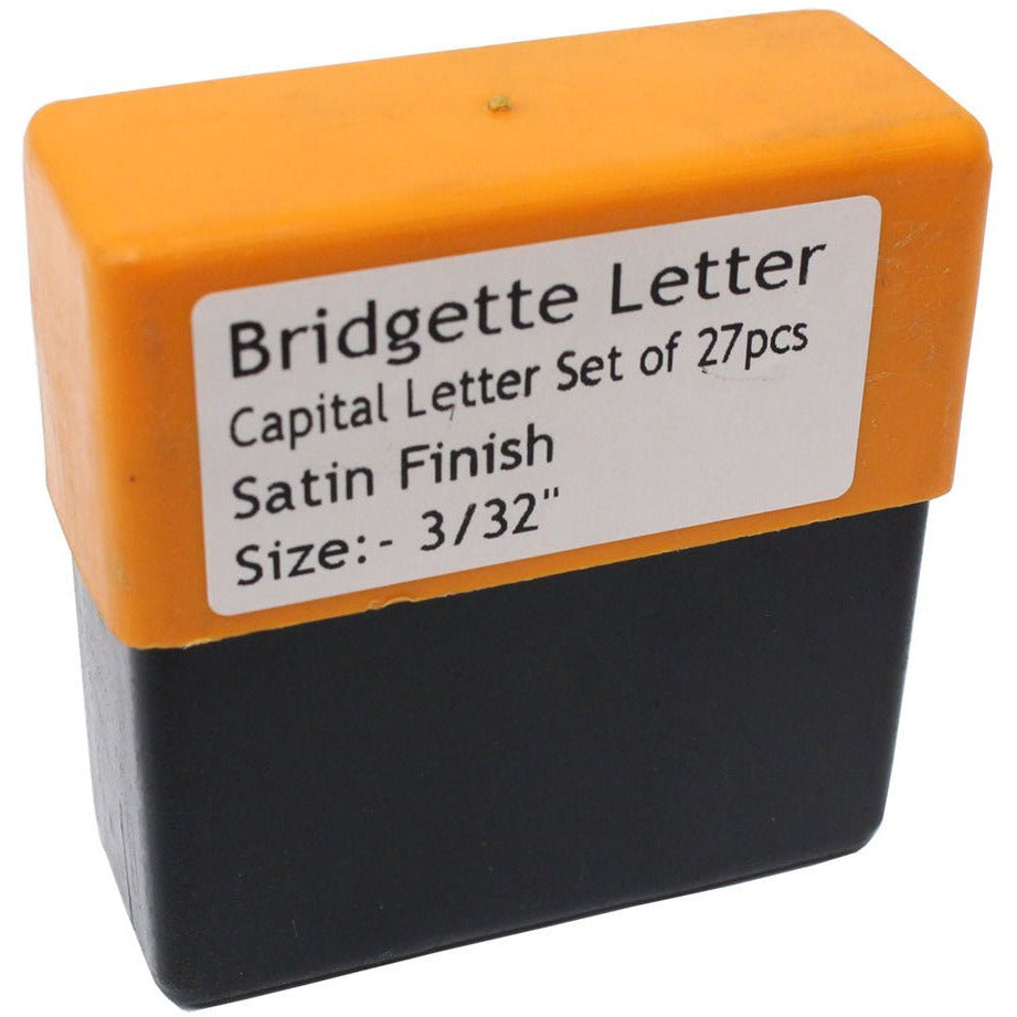 Set Of 27 Pieces- 26 Letters Of The Alphabet, In "bridgette Letter" Style, Plus Ampersand-capital Letters Size 3/32 Inches - TJ917-27332L - ToolUSA