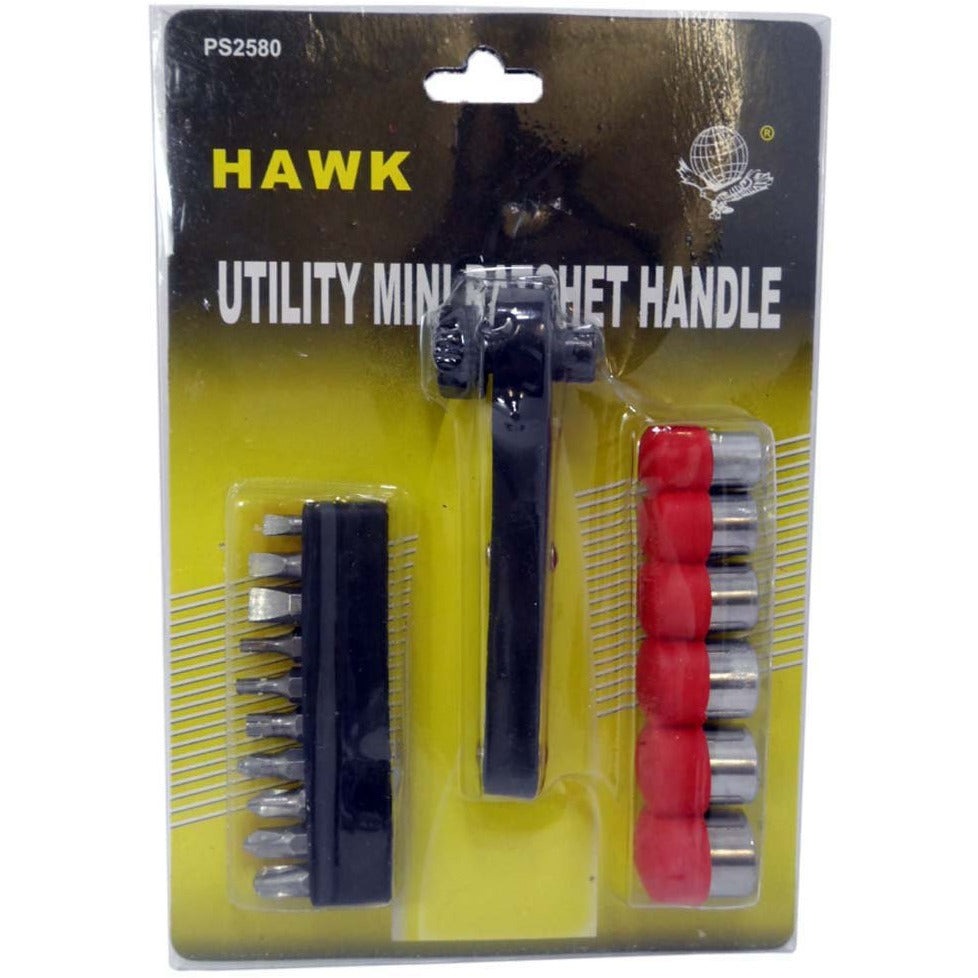 Small Size Reversible Ratchet With Bits & Sockets - PS-02580 - ToolUSA