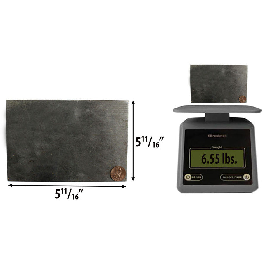 Solid Steel Bench Block - 5-3/4 x 5 3/4 x 3/4 Inches - TJ-44092 - ToolUSA