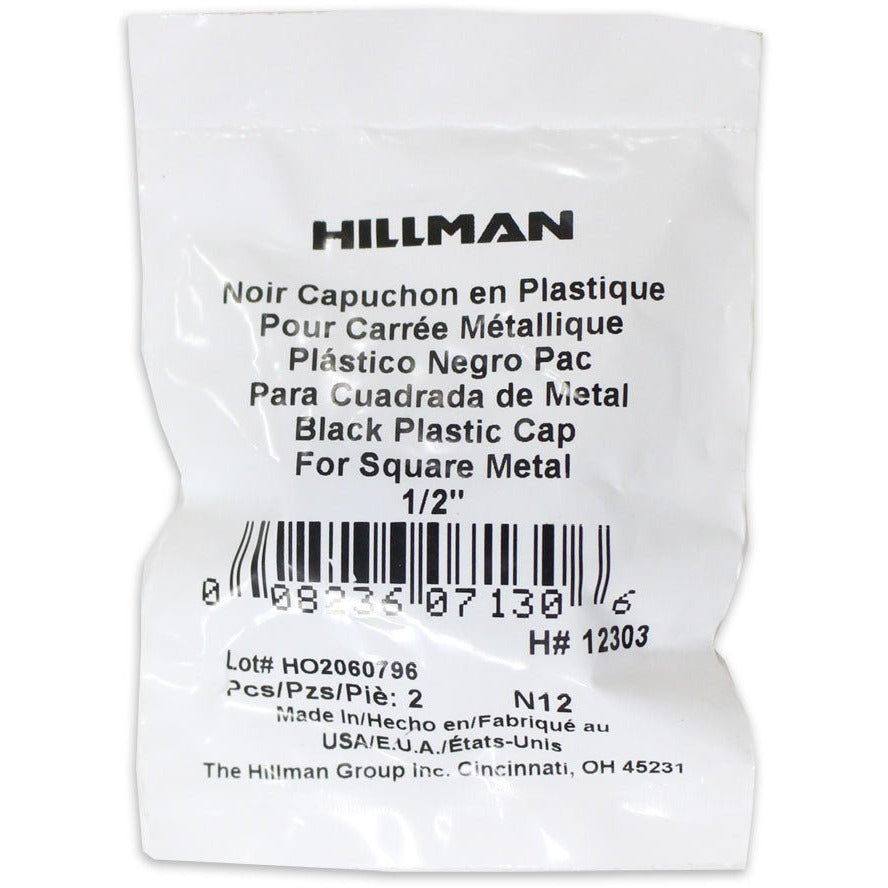 Square Plastic Cap For Metal Legs 1/2 x 1/2 Inches (Pack of: 4) - HI-44517-Z04 - ToolUSA