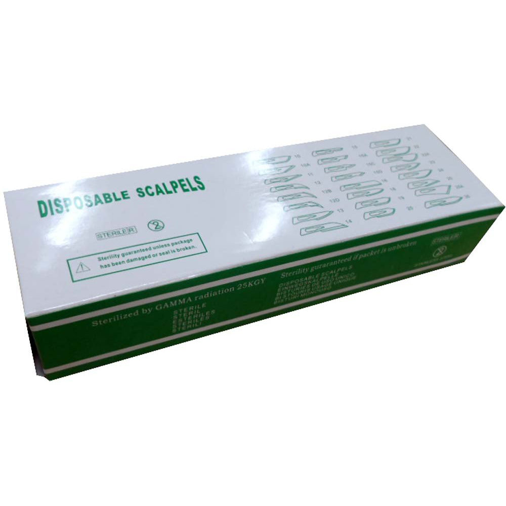 Sterile Disposable Scalpel, Carbon Steel Blade #10 (Pack of: 10) - PL-06110-Z10 - ToolUSA