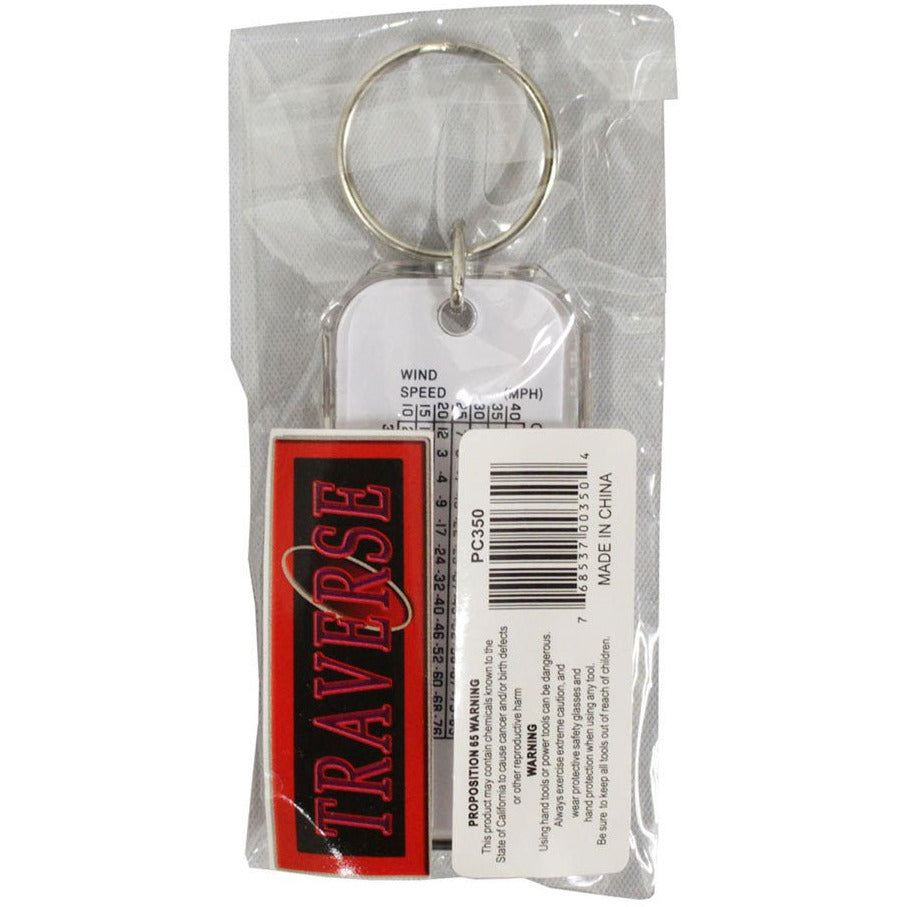 THERMOMETER AND COMPASS ON A KEY RING (Pack of: 2) - PC-00350-Z02 - ToolUSA