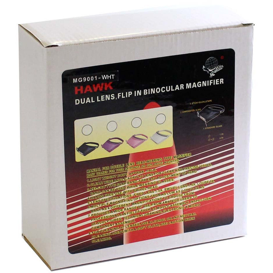 White Visor-Type Head Worn Magnifier - MG-97001 - ToolUSA
