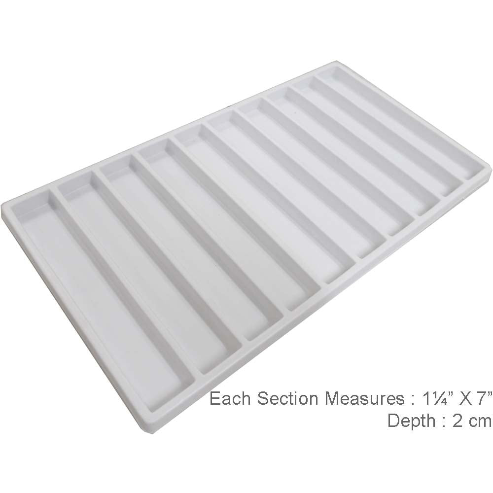 White Plastic Tray Insert - 10 Compartments (Pack of: 2) - TJ05-24100-Z02 - ToolUSA