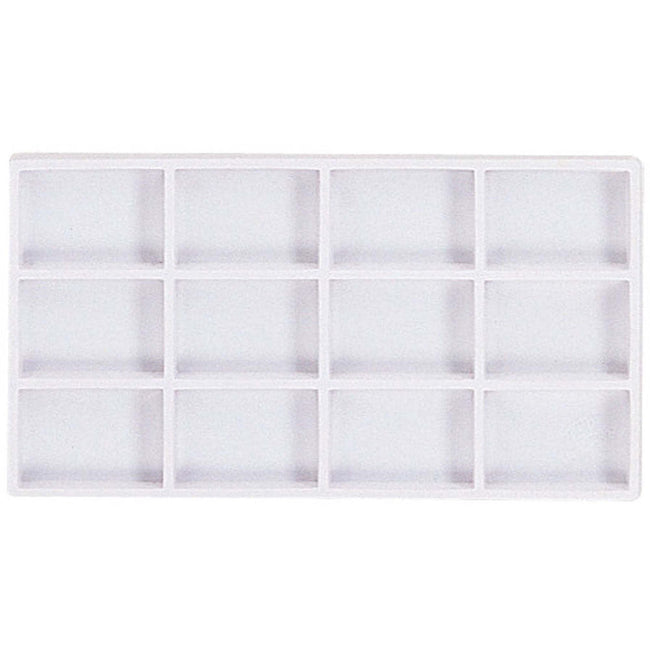 White Plastic Tray Insert - 12 Compartments (Pack of: 2) - TJ05-24120-Z02 - ToolUSA