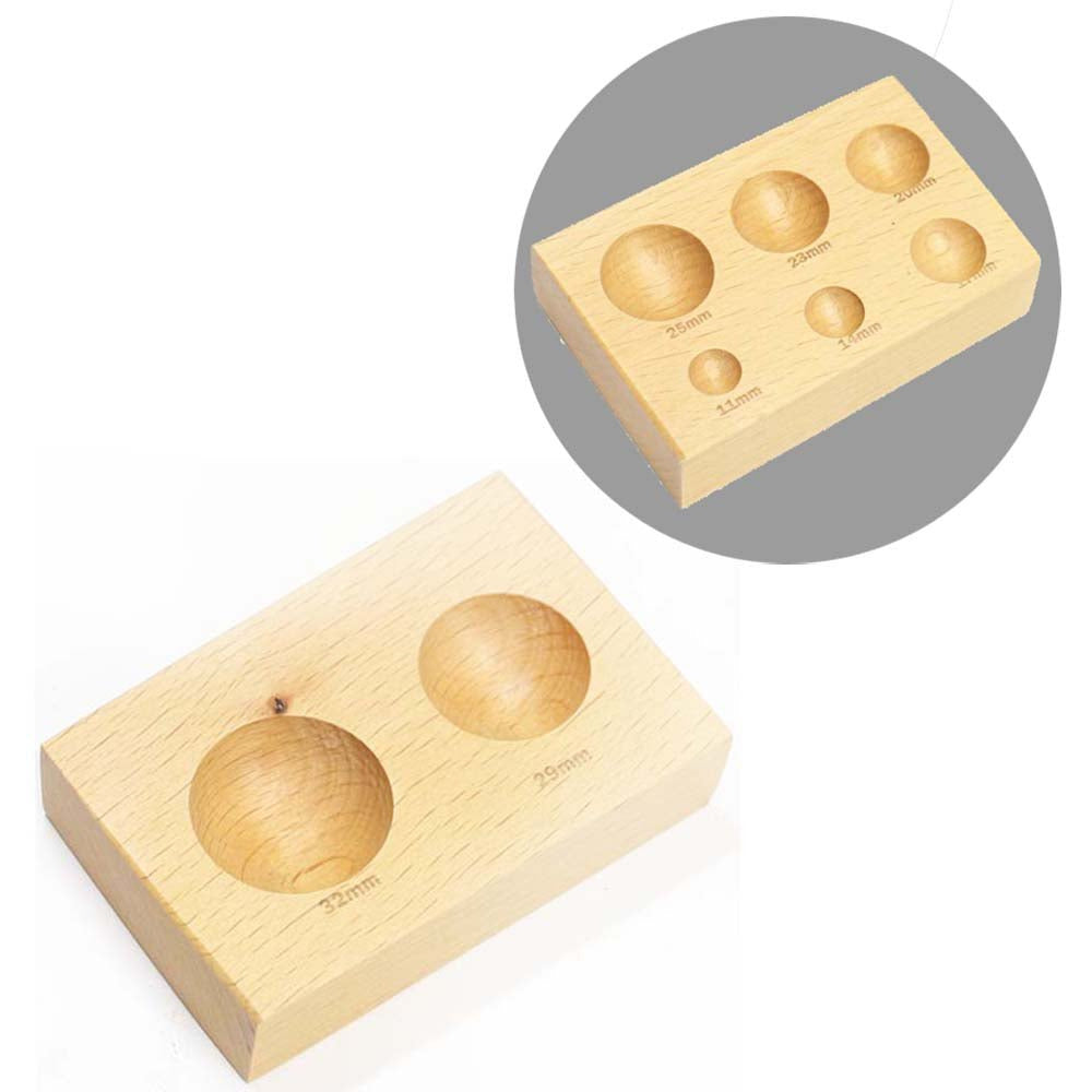 Wood Dapping Block with 8 Punches - TJ-30743 - ToolUSA