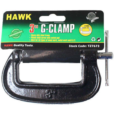 Zinc Plated Heavy Duty G-clamp 3" - TZ03-07673 - ToolUSA