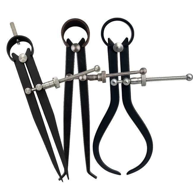 3 Piece Set of Inside, Outside, and Divider Calipers (Pack of: 1) - TZ01-04506