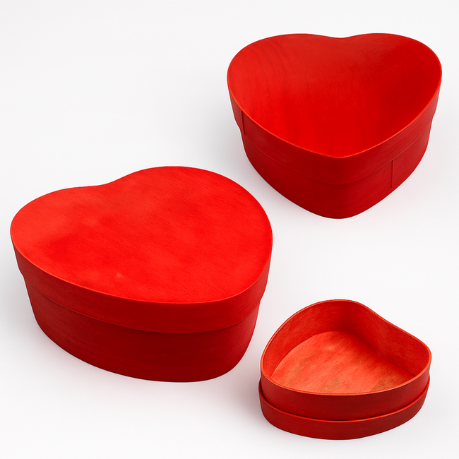 Heart-Shaped Wooden Boxes  - TJ05-98534
