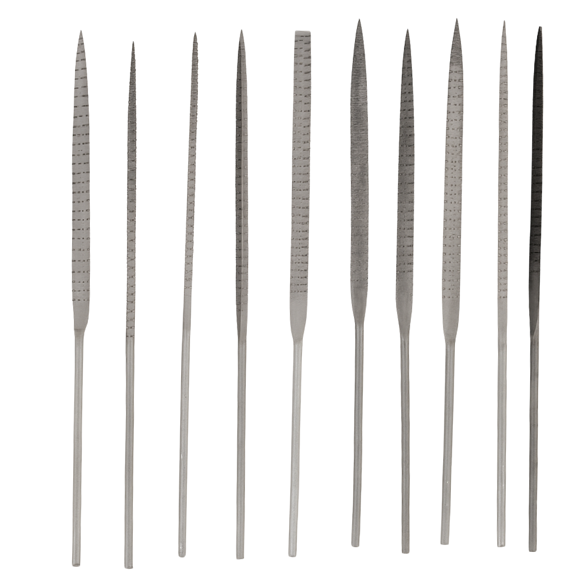 10 Piece Needle File Rasp Set – 5.5" Precision Carbon Steel Files with 10 Shapes for Metal, Wood, Jewelry, and Craft Projects – Includes PVC Pouch