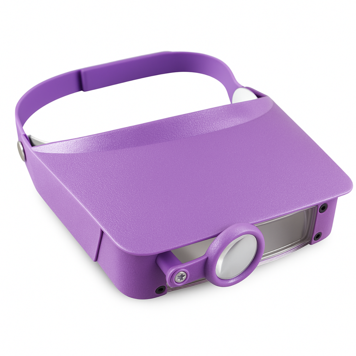 Visor-Type Head Worn Magnifier | Violet Color | 1.5x, 1.5x, 5x  - MG-91211