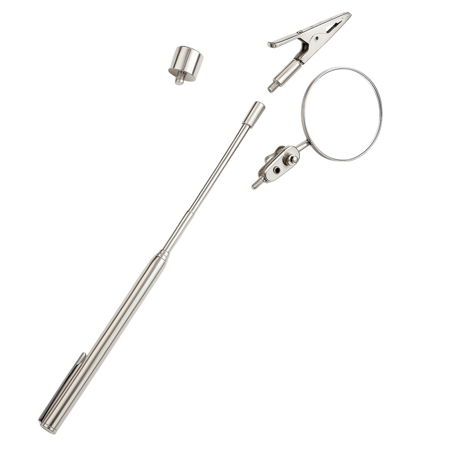4 Piece Telescopic Tool with Mirror, Magnet and Alligator Clip  - S1-EXT-08865