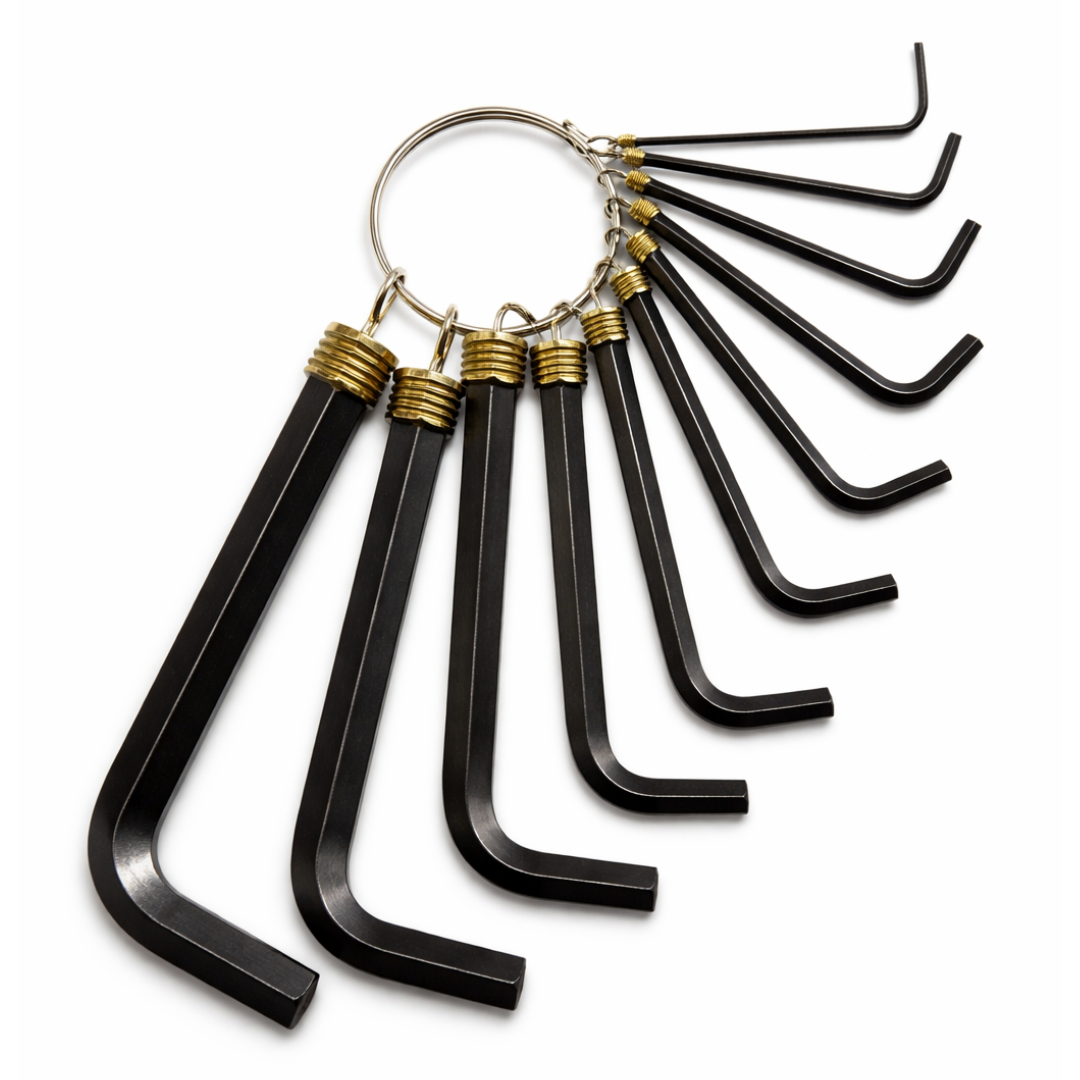 Hex Key Wrench Set SAE Sizes 5/64"–3/8" on Ring (2-Pack, 10 Pieces Each) – TP-16006-Z02