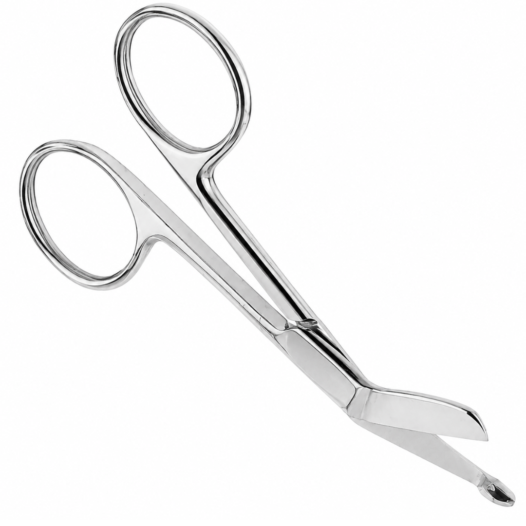 3.5-Inch Stainless Steel Bandage Scissors, Blunt Tip First Aid Scissor, Bent Blade Medical Shears for Gauze, Bandages, Wraps & Emergency Kits – SC-85350