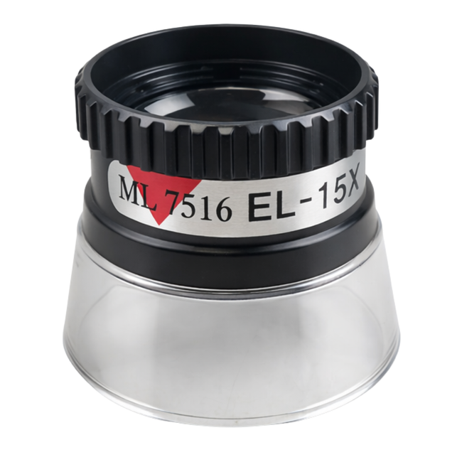 Printer’s Loupe 15X Magnification with Clear Base – 1" Lens – MG-80965