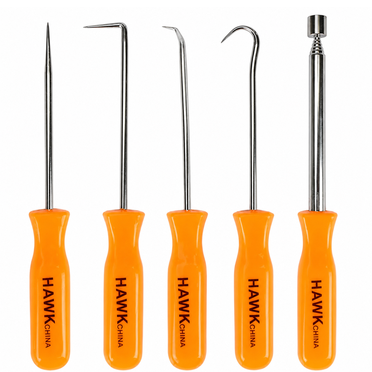 5 Piece Picks and Hooks Set with Extendable Pick-Up Magnet – S1-98550