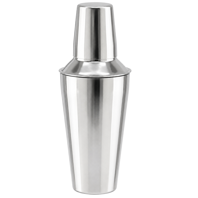 3 Piece Stainless Steel Cocktail Shaker Set, 500 mL Drink Mixer with Built-In Strainer Lid & Cap, Martini and Cocktail Shaker for Home Bar or Restaurant – U-81505