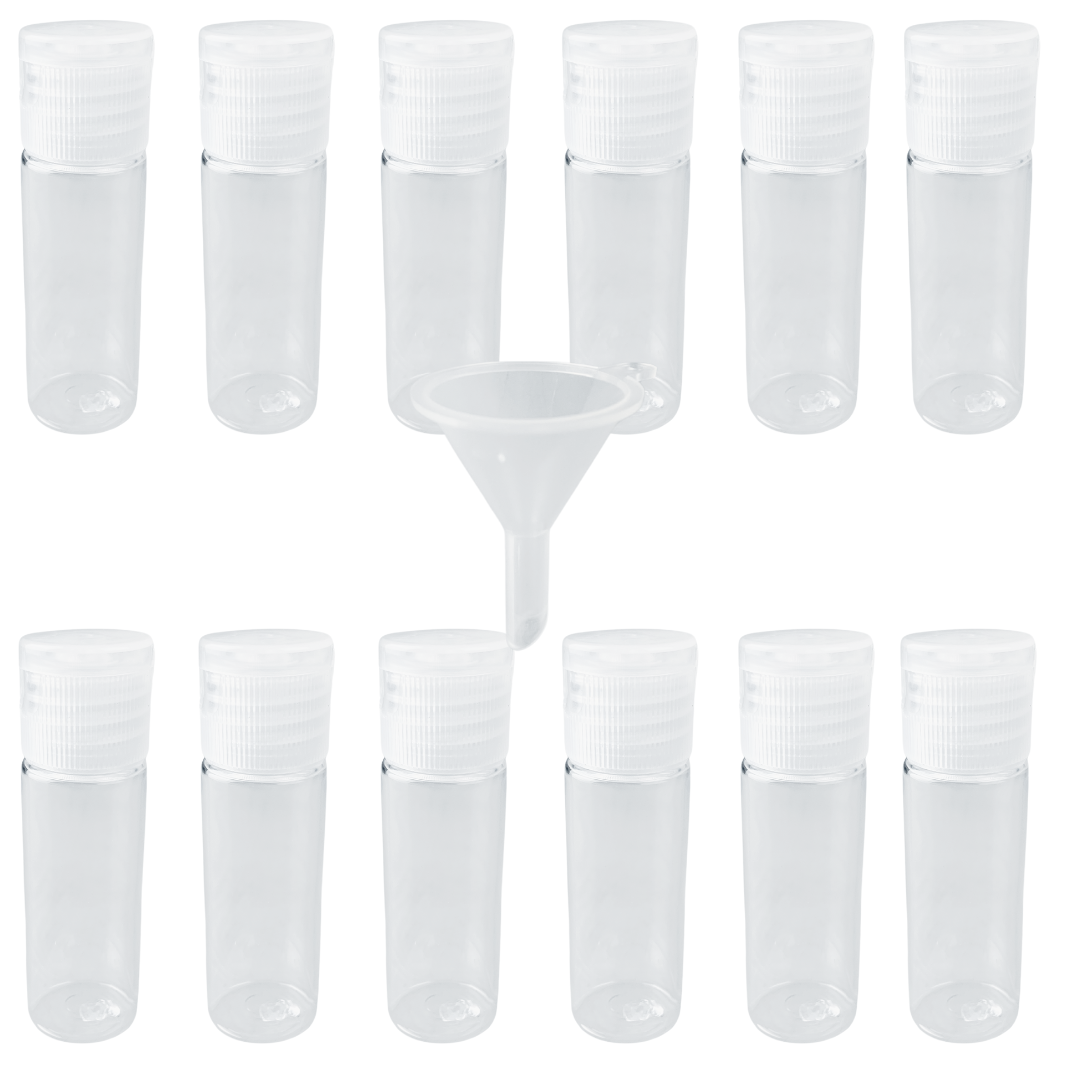 12 Piece Tube Containers w/Funnel