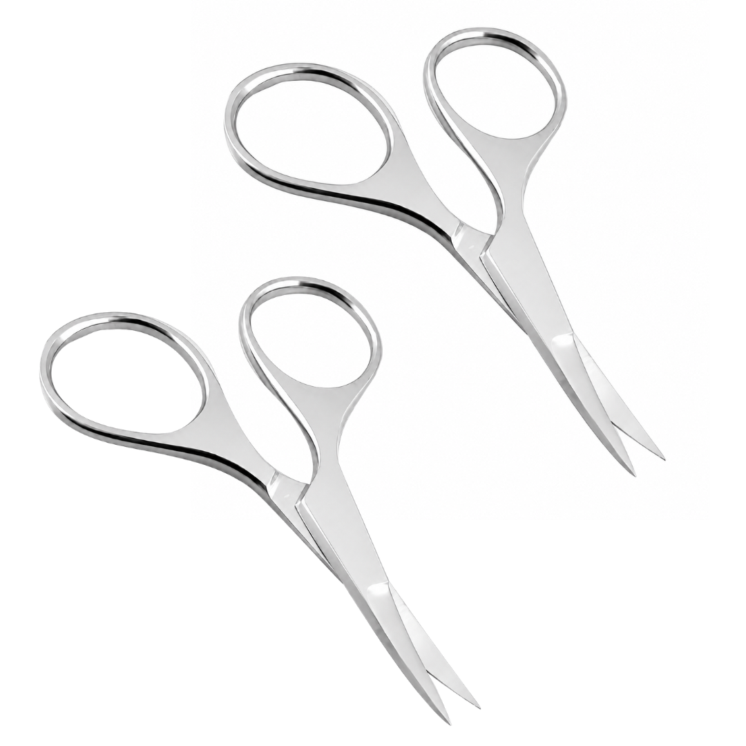 2 Pack Mini Curved Sewing Scissors, 2.5 Inch Stainless Steel Thread Snips for Sewing, Quilting, Needlework, Embroidery, Crafts & Travel