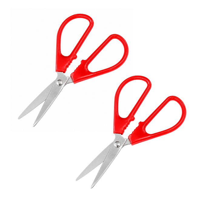 6.5-Inch Traditional Chinese Utility Scissors, Extra-Large Red Handles, Sharp Stainless Steel 3-Inch Blades for Paper, Fabric, Crafts, Office, Home and School, Pack of 2 – SC-59650-Z02