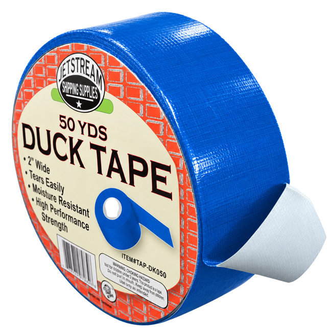 Blue Multi-Purpose Duct Tape, 2 Inch Wide x 50 Yards Long, Strong Adhesive Repair Tape for Packaging, Warehouse, Home, Shop & General Purpose Use