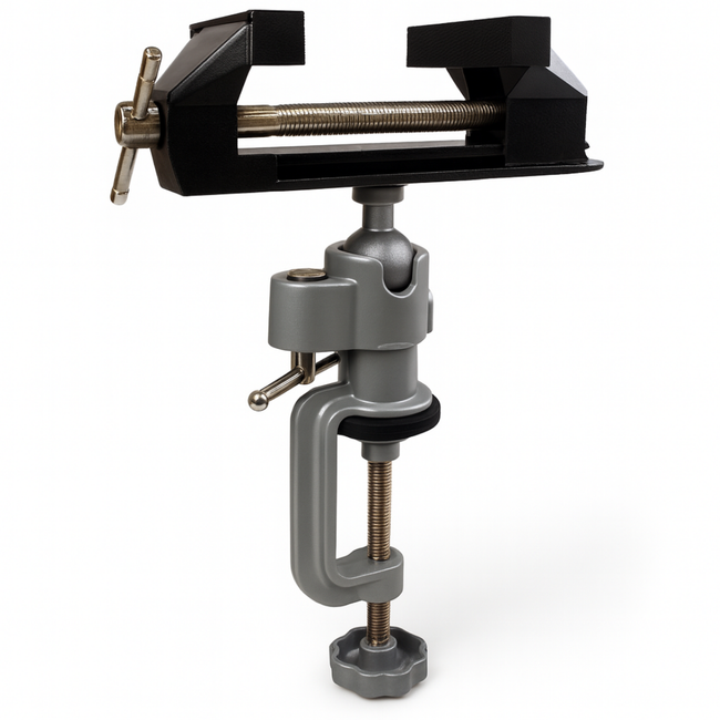 Professional Swivel Vise with Clamp | 3" (7.6 cm) Tabletop Vise | Secure & Versatile | Durable Construction