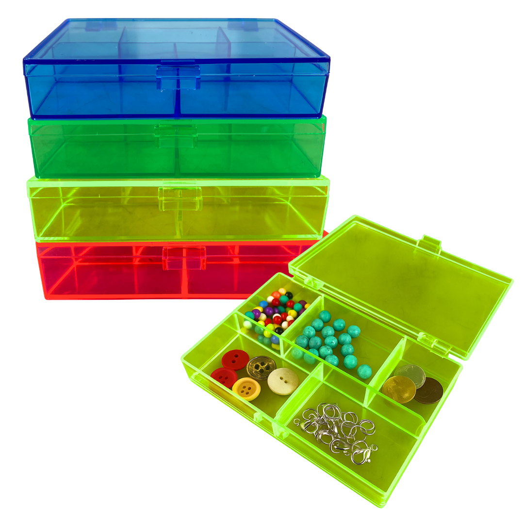 4 Colored Plastic Boxes - TJ-08784