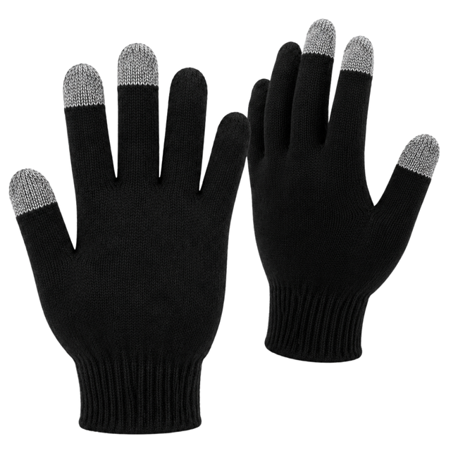 Touchscreen Gloves with Conductive Fingertips – One Size Fits Most - GL-00548