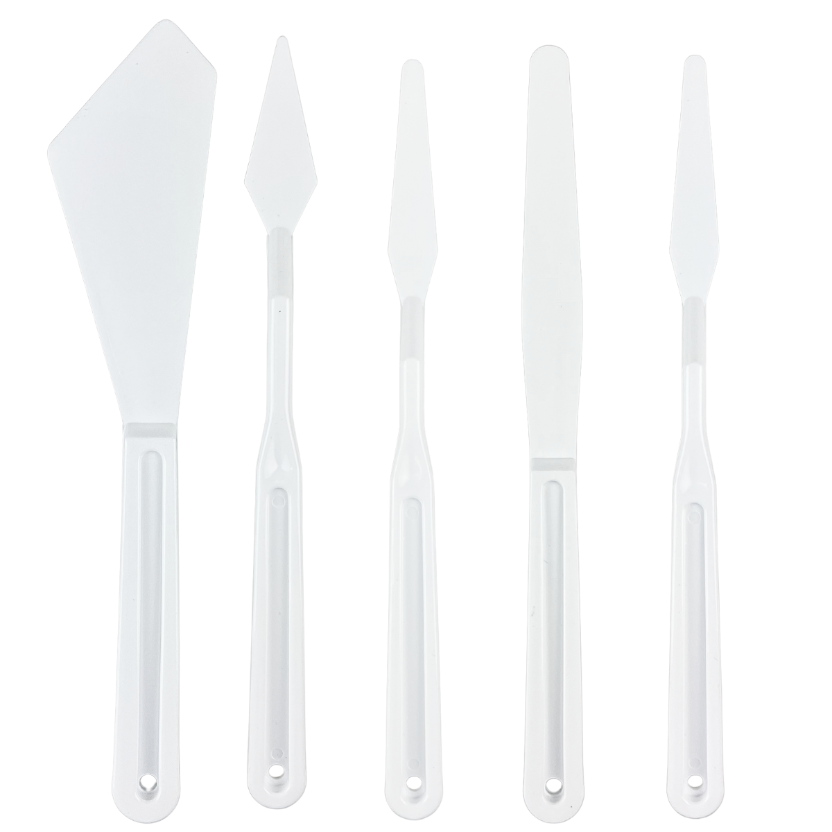 5 Piece, 6" Oil Paint Spatulas For Creating Textures On Canvas
