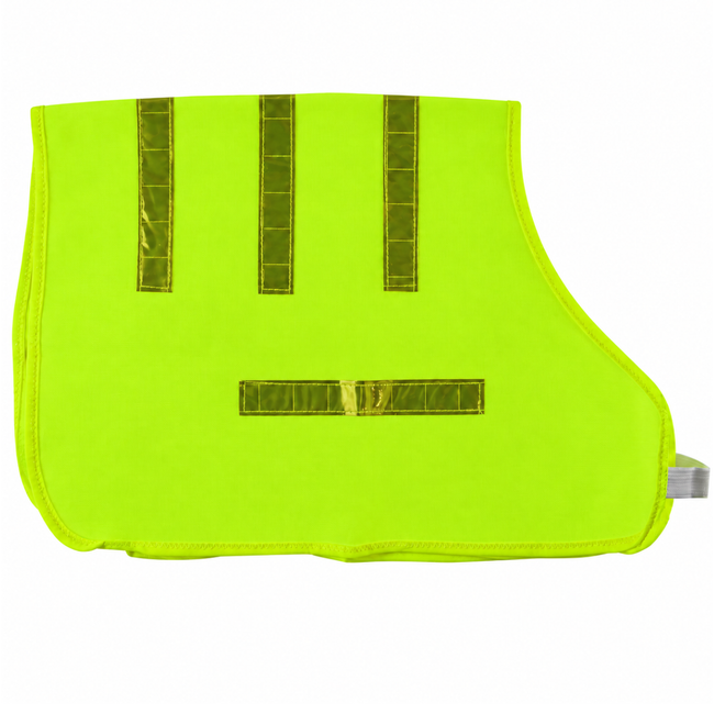 Neon Yellow Reflective Dog Vest, Medium, Lightweight Visibility Vest with Elastic Straps and Hook-and-Loop Fasteners