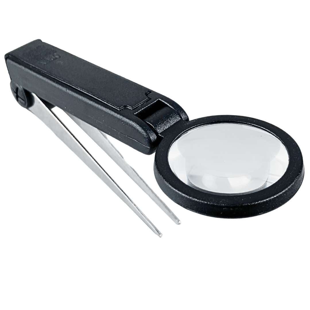 Desk Light and Magnifier and Tweezer Combo