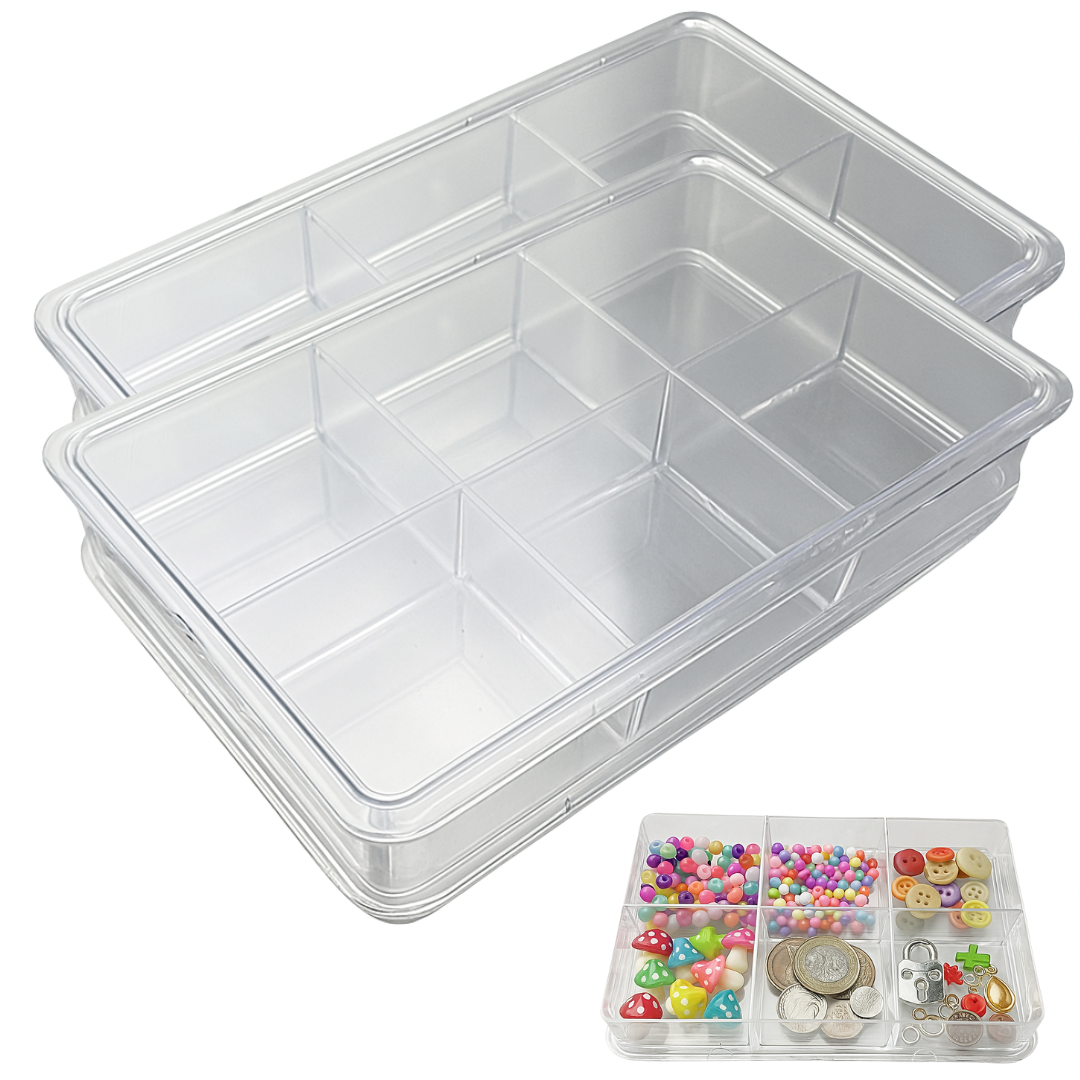 6 Grid Small Storage Box (Pack of: 2) - TJ-28702-Z02