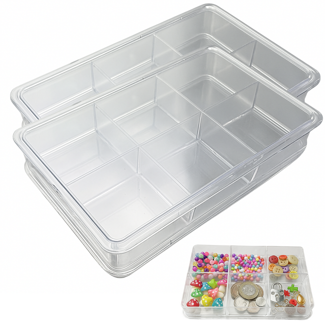 6 Grid Small Storage Box (Pack of: 2) - TJ-28702-Z02