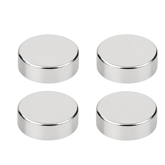 4-Piece Ceramic Magnnet Set, 1/2 Inch Diameter, 5 lb Holding Capacity Each, Chrome-Finished Heavy-Duty Magnets for Garage, Workshop, Office & DIY Projects – MC-18863