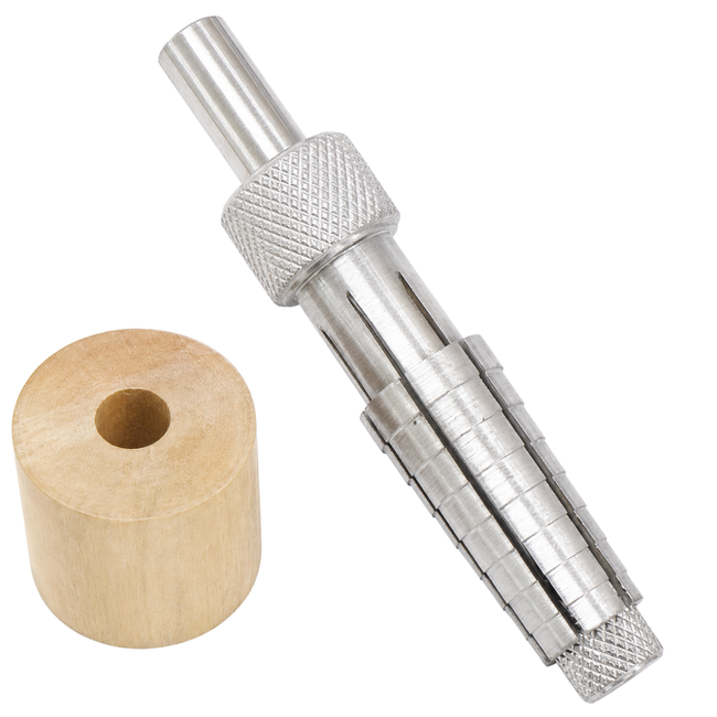 Rathburn Ring Stretcher with 6-Segment Stepped Expanding Mandrel and Wooden Base, Ring Size 6+ in 1/4-Size Increments – TJ01-09770