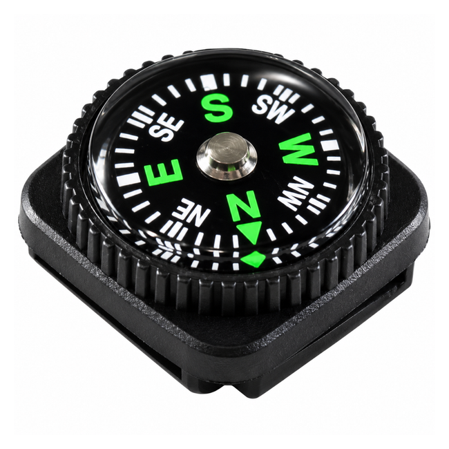 3/4 Inch Mini Hiking Compass with Rear Strap Loop for Watch Band, Lanyard or Key Ring – PC-00421