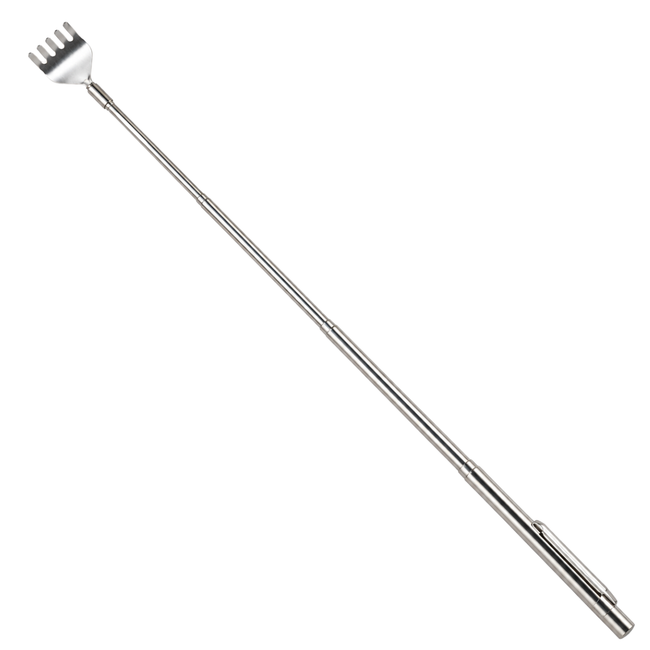 Telescoping Stainless Steel Back Scratcher, 6.5" to 20" Extendable Portable Back Scratcher with Pocket Clip – S1-08873