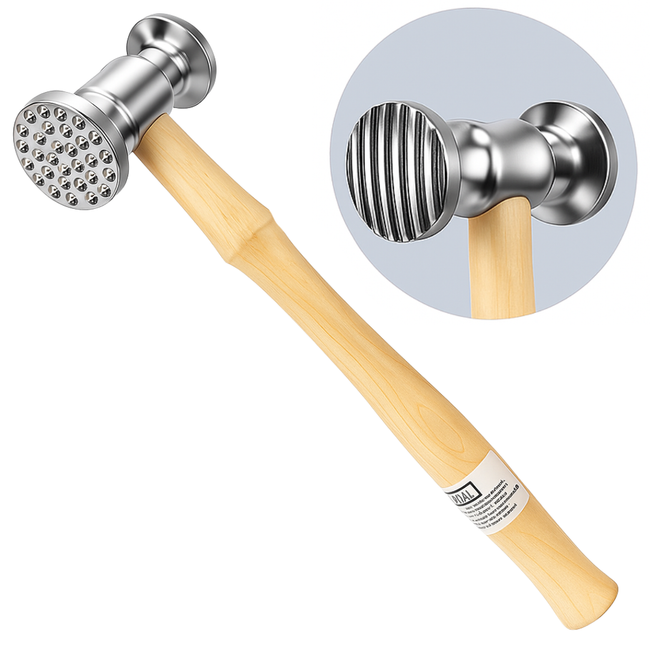 10.5" Double Headed Forming Hammer with Lines & Dots  - PH615